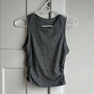 Lululemon Athletica Gray Ruched Muscle Tee